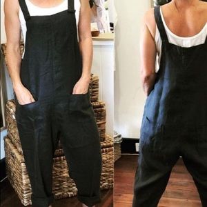Frock linen overalls